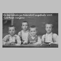 073-0097 Die Kirschner Jungens Alex, Albert, Erich und Helmut etwa 1935 in Schule in Petersdorf.JPG